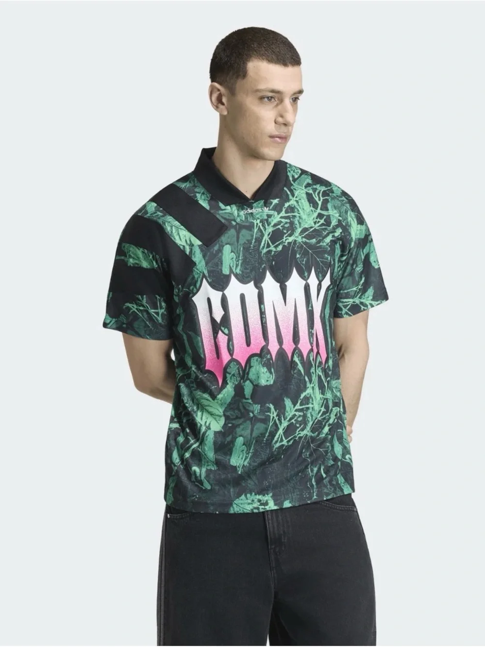 ADIDAS MEXICO CITY GRAPHIC JERSEY KC8607 GREEN/BLACK SIZE 2XL MENS